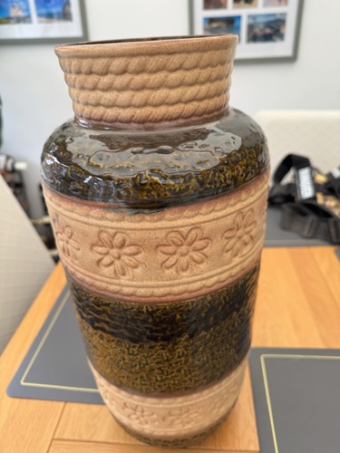 West german pottery floor vase - german,