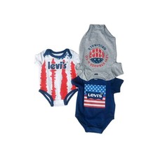 Levi's 3pc Baby Boy vest Cotton bodysuit set size 0 3 months NWT Newborn