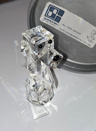 Swarovski crystal tall dog - crystal,