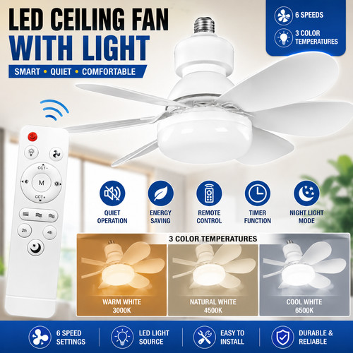 Modern e27 led ceiling fan - ceiling,