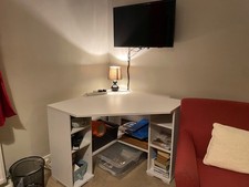 Two wooden  Ikea white  corner