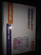 Hamster Cage Small Animal House with Exercise Wheels Tunnel Tube and sandbox