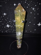 17cm Moss Agate Crystal Wand