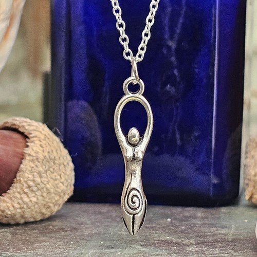 Spiral goddess pendant - goddess,