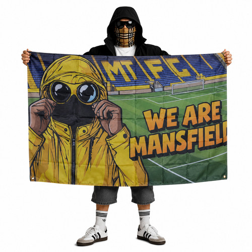 Mansfield town 5x3ft flag we - mansfield,