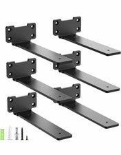 Yeabett 6 Pack Shelf Brackets 30cm, Heavy Duty Wall Brackets, 75kg Load Capacity