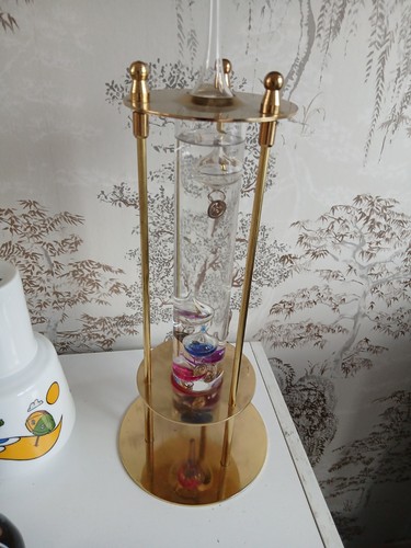 Galileo thermometer brass - thermometer,