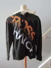 Men's  Crosshatch Black Logo Hoodie Sweatshirt UK Size XL 42 - 44" Chest