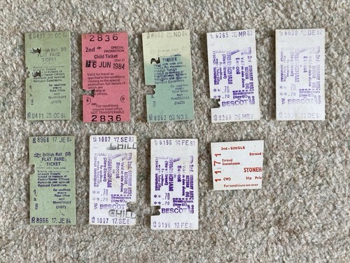 British rail tickets - tickets, x9