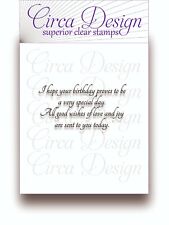 Clear Unmounted Birthday Verse