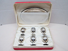 6 Vintage Silver Mini Goblet