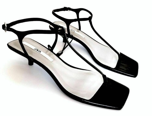 Zara black leather shoes - zara,