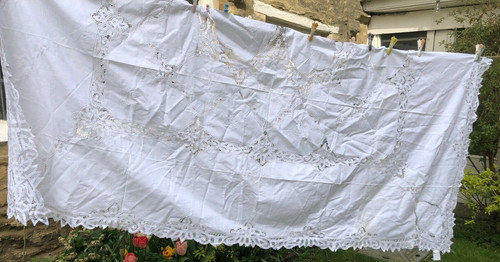 Vintage cut work - work, bedspread