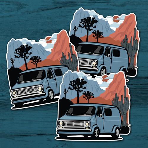 Retro camper van - retro,