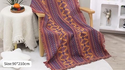 Bohemian throw blanket 100 - bohemian, 100%