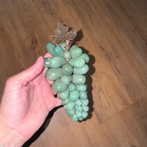 Vintage green stone - green, grape