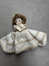 Vintage Style Capodimonte Porcelain Bisque Doll Made In Italy 7”