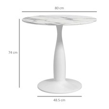 Round dinning table white grey