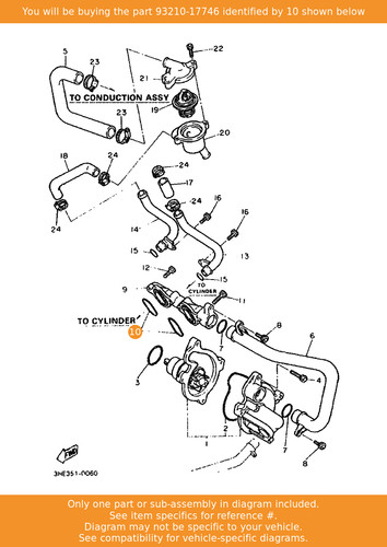 Yamaha ring 93210 17746 - o-ring,, 93210-17746