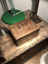 19th Century Steel Strong Box + Original Key Small