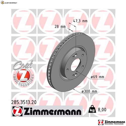 Brake discs 285 - 285.3513.20, for