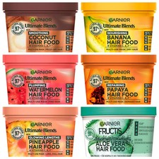 Garnier Ultimate Blends Hair Food, 3-in-1 Damaged Hair Mask Treatment, 7