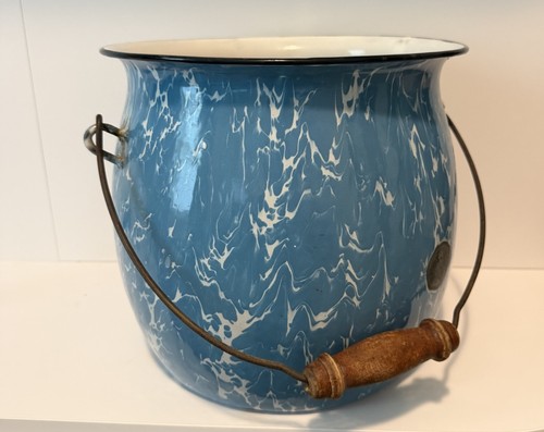 Vintage blue white - blue, splatter