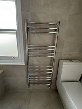 DQ Heating Towel Rail 1190x500mm - Wall Mounted Chrome with Fixings Included