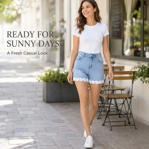 Women high waist denim - high,