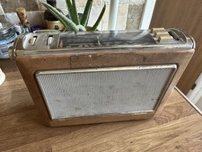 Vintage Bush Rank TR130 Portable Transistor Radio 1960s Tan Chrome – Untested