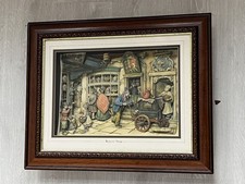 Anton Pieck Victorian Bakers Shop Scene 3D Shadow Box Art - Framed 56 x 45cm