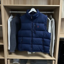 Polo Ralph Lauren Mens Winter Down Puffer Gilet Size XXL Navy Vest Performance
