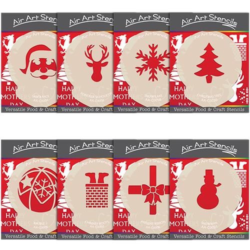 Christmas stencils cake - christmas, &