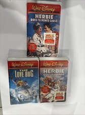 Disney VHS Herbie Goes bananas, Love Bug & Monte Carlo Lot 3 NEW Sealed Movie