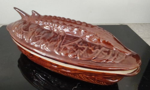 Sturgeon fish roaster clay - fish,