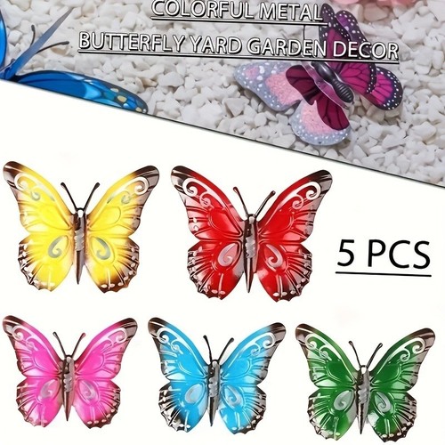 5pcs butterfly sculpture - butterfly, home