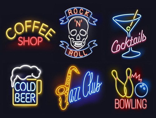 Bar signs retro metal - bar,