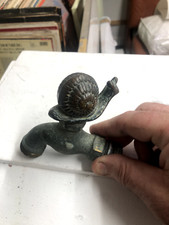 Vintage Solid Brass / Bronze Snail Garden Water Faucet Spigot