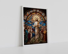 JESUS POSTER ART PRINT STAINED