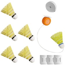 Badminton Single-Player Rebounds Trainer Portable Badminton Practice Equipment