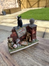 British 1991 Vintage Colourbox Miniatures Brick Wall Cats Peter Fagan
