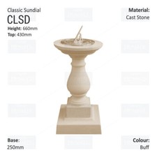 Classic Sundial Cast Stones -