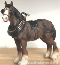 Shire cart horse - cart, in
