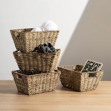 Set of 4 Handwoven Seagrass