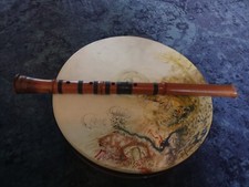 antique traditionally hand crafted Japanese shakuhachi bamboo flute.