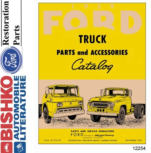 1959 ford truck parts numbers - 1959,