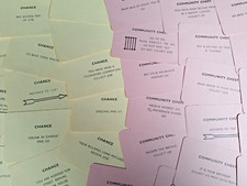 Vintage Monopoly Chance & Community Chest Round Corner Single Replacement Cards