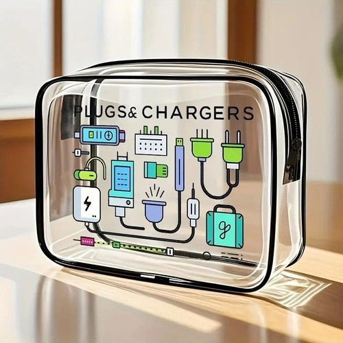 Clear zipper tote bag - clear,