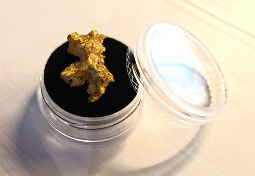 Natural gold nugget with - gold,
