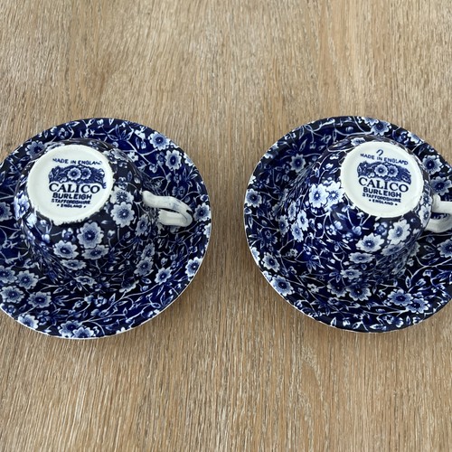 Burleigh blue calico tea cup - calico,